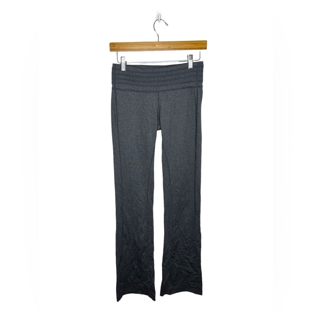 PRANA Tall Inseam Contour Olympic Gray Pull On Flare Wide Leg Yoga Pants